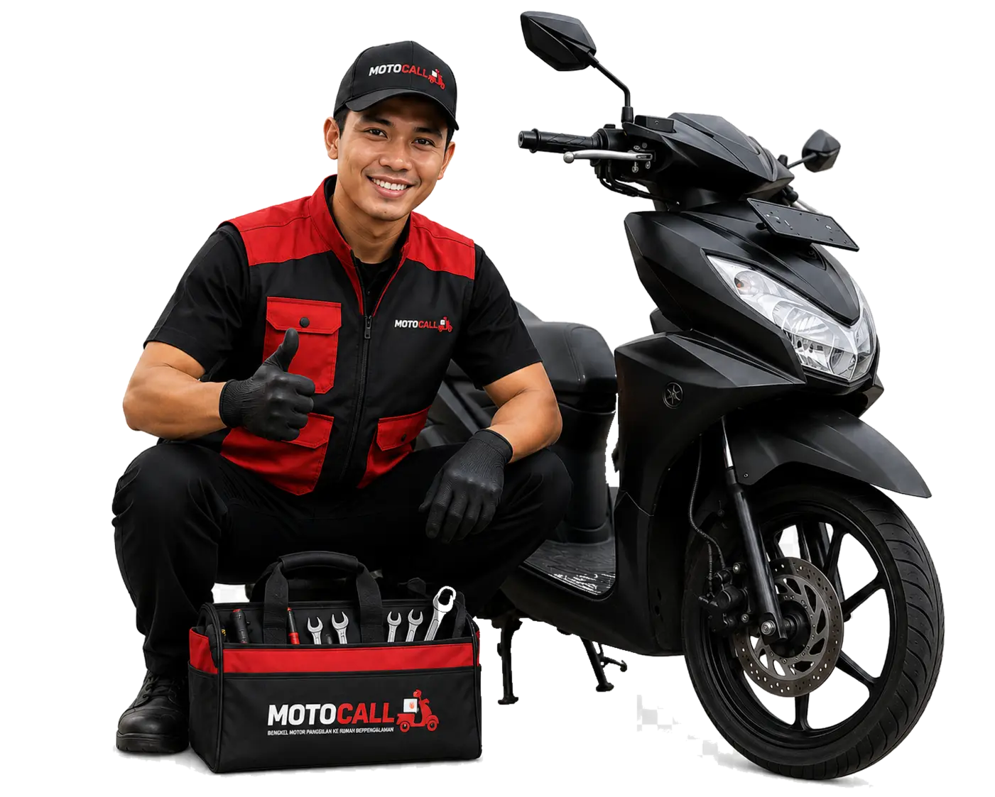 Montir MotoCall siap datang ke lokasi untuk ganti oli motor panggilan