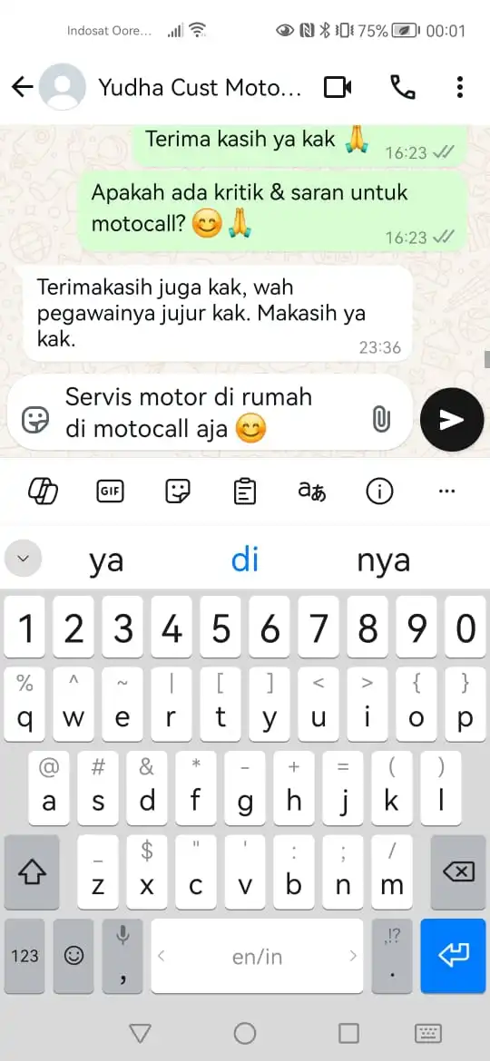 Testimoni Bengkel Motor panggilan
